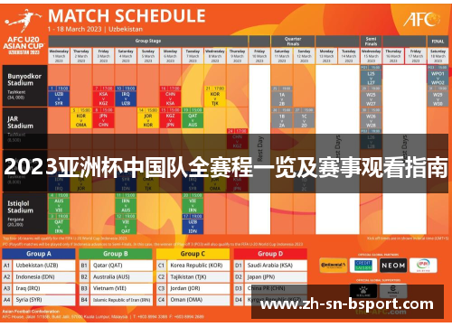 2023亚洲杯中国队全赛程一览及赛事观看指南